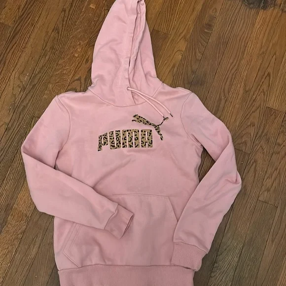 Puma hoodie pink leopard s - Picture 1 of 3